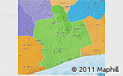 Political Shades 3D Map of Sassandra