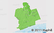 Political Shades 3D Map of Sassandra, single color outside