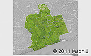 Satellite 3D Map of Sassandra, lighten, desaturated
