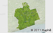 Satellite 3D Map of Sassandra, lighten