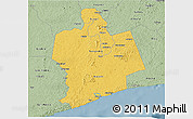 Savanna Style 3D Map of Sassandra