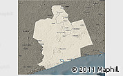 Shaded Relief 3D Map of Sassandra, darken