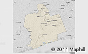 Shaded Relief 3D Map of Sassandra, desaturated