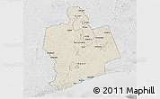Shaded Relief 3D Map of Sassandra, lighten, desaturated
