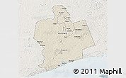 Shaded Relief 3D Map of Sassandra, lighten