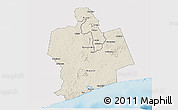 Shaded Relief 3D Map of Sassandra, single color outside