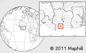 Blank Location Map of Gueyo, within the entire country