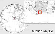 Blank Location Map of Gueyo, highlighted country
