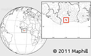 Blank Location Map of Gueyo