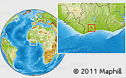 Physical Location Map of Gueyo