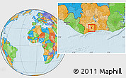 Political Location Map of Gueyo