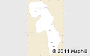 Classic Style Simple Map of Gueyo, single color outside