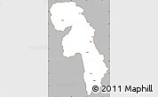 Gray Simple Map of Gueyo, cropped outside