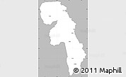 Gray Simple Map of Gueyo, single color outside