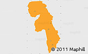 Political Simple Map of Gueyo, single color outside