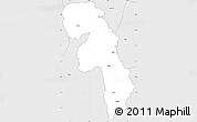 Silver Style Simple Map of Gueyo