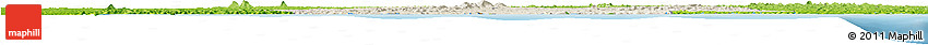Shaded Relief Horizon Map of Sassandra, physical outside