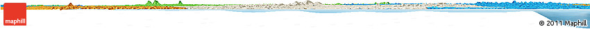 Shaded Relief Horizon Map of Sassandra, political outside