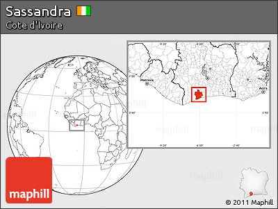 Blank Location Map of Sassandra