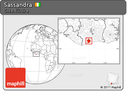 Blank Location Map of Sassandra