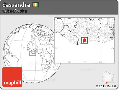 Blank Location Map of Sassandra