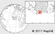 Blank Location Map of Sassandra, highlighted country