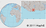 Gray Location Map of Sassandra