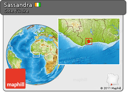 Physical Location Map of Sassandra