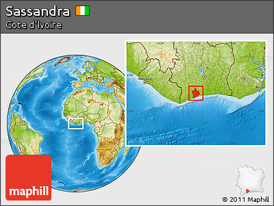 Physical Location Map of Sassandra