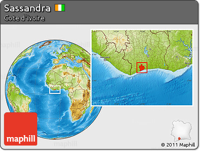Physical Location Map of Sassandra