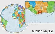 Political Location Map of Sassandra
