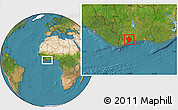 Satellite Location Map of Sassandra