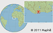 Savanna Style Location Map of Sassandra