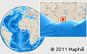 Shaded Relief Location Map of Sassandra