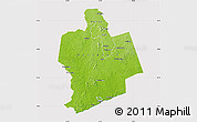 Physical Map of Sassandra, cropped outside