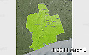 Physical Map of Sassandra, darken, semi-desaturated