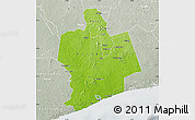 Physical Map of Sassandra, lighten, semi-desaturated