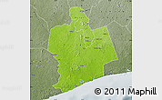 Physical Map of Sassandra, semi-desaturated