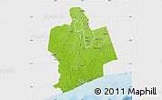 Physical Map of Sassandra, single color outside
