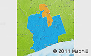 Political Map of Sassandra, physical outside