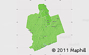Political Shades Map of Sassandra, cropped outside