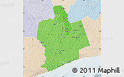 Political Shades Map of Sassandra, lighten