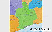 Political Shades Map of Sassandra