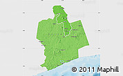 Political Shades Map of Sassandra, single color outside