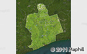 Satellite Map of Sassandra, darken