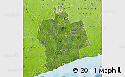 Satellite Map of Sassandra, physical outside