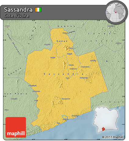 Savanna Style Map of Sassandra