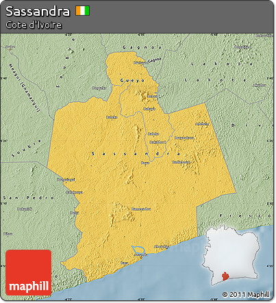 Savanna Style Map of Sassandra