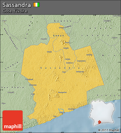Savanna Style Map of Sassandra