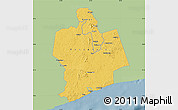 Savanna Style Map of Sassandra, single color outside